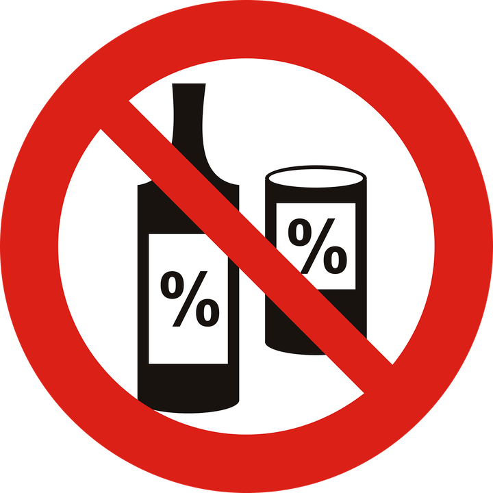 Rechazo de la imagen del alcohol